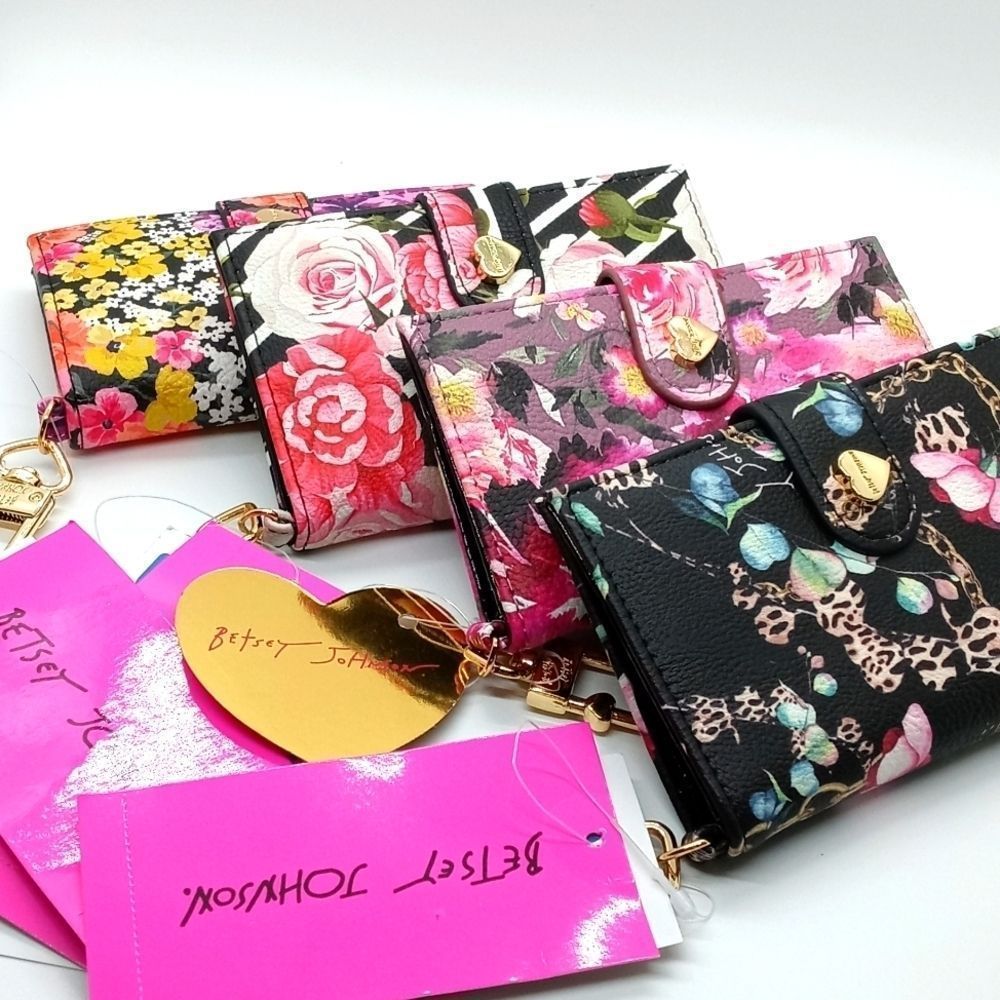Betsey Johnson Flap Wallet/Card Case with Key